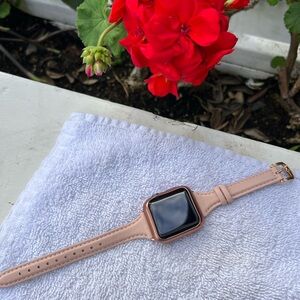 Apple Watch Series 3 with Rose Gold case wrist band strap